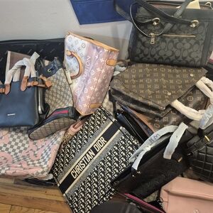 Louis Vuitton Pink and Tan Tote